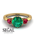 Classic 3 Stone Emerald Engagement Ring - Sofia No. 49 image 10
