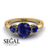 Classic 3 Stone Sapphire Engagement Ring - Sofia No. 73 image 10