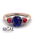 Classic 3 Stone Sapphire Engagement Ring - Sofia No. 59 image 10