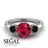 Classic 3 Stone Ruby Engagement Ring - Sofia No. 42 image 10