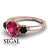 Classic 3 Stone Ruby Engagement Ring - Sofia No. 41 image 3