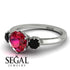 Classic 3 Stone Ruby Engagement Ring - Sofia No. 42 image 3