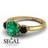 Classic 3 Stone Emerald Engagement Ring - Sofia No. 34 image 3