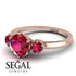 Classic 3 Stone Ruby Engagement Ring - Sofia No. 56 image 3