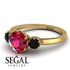 Classic 3 Stone Ruby Engagement Ring - Sofia No. 40 image 3