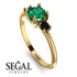Classic Three Stone Emerald Engagement Ring - Valentina No. 34 image 2