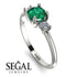 Classic Three Stone Emerald Engagement Ring - Valentina No. 6 image 2