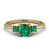Classic Three Stone Emerald Engagement Ring - Valentina No. 19 image 1