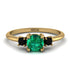 Classic Three Stone Emerald Engagement Ring - Valentina No. 34 image 1