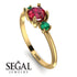 Classic Three Stone Ruby Engagement Ring - Valentina No. 25 image 2