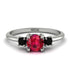 Classic Three Stone Ruby Engagement Ring - Valentina No. 42 image 1