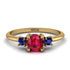 Classic Three Stone Ruby Engagement Ring - Valentina No. 70 image 1