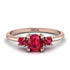 Classic Three Stone Ruby Engagement Ring - Valentina No. 56 image 1