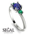 Classic Three Stone Sapphire Engagement Ring - Valentina No. 30 image 2
