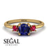 Classic Three Stone Sapphire Engagement Ring - Valentina No. 58 image 10