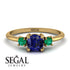 Classic Three Stone Sapphire Engagement Ring - Valentina No. 28 image 5