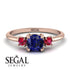 Classic Three Stone Sapphire Engagement Ring - Valentina No. 59 image 10