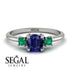 Classic Three Stone Sapphire Engagement Ring - Valentina No. 30 image 10