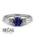 Classic Three Stone Sapphire Engagement Ring - Valentina No. 15 image 10