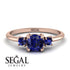 Classic Three Stone Sapphire Engagement Ring - Valentina No. 74 image 10