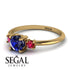 Classic Three Stone Sapphire Engagement Ring - Valentina No. 58 image 3