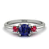 Classic Three Stone Sapphire Engagement Ring - Valentina No. 60 image 1