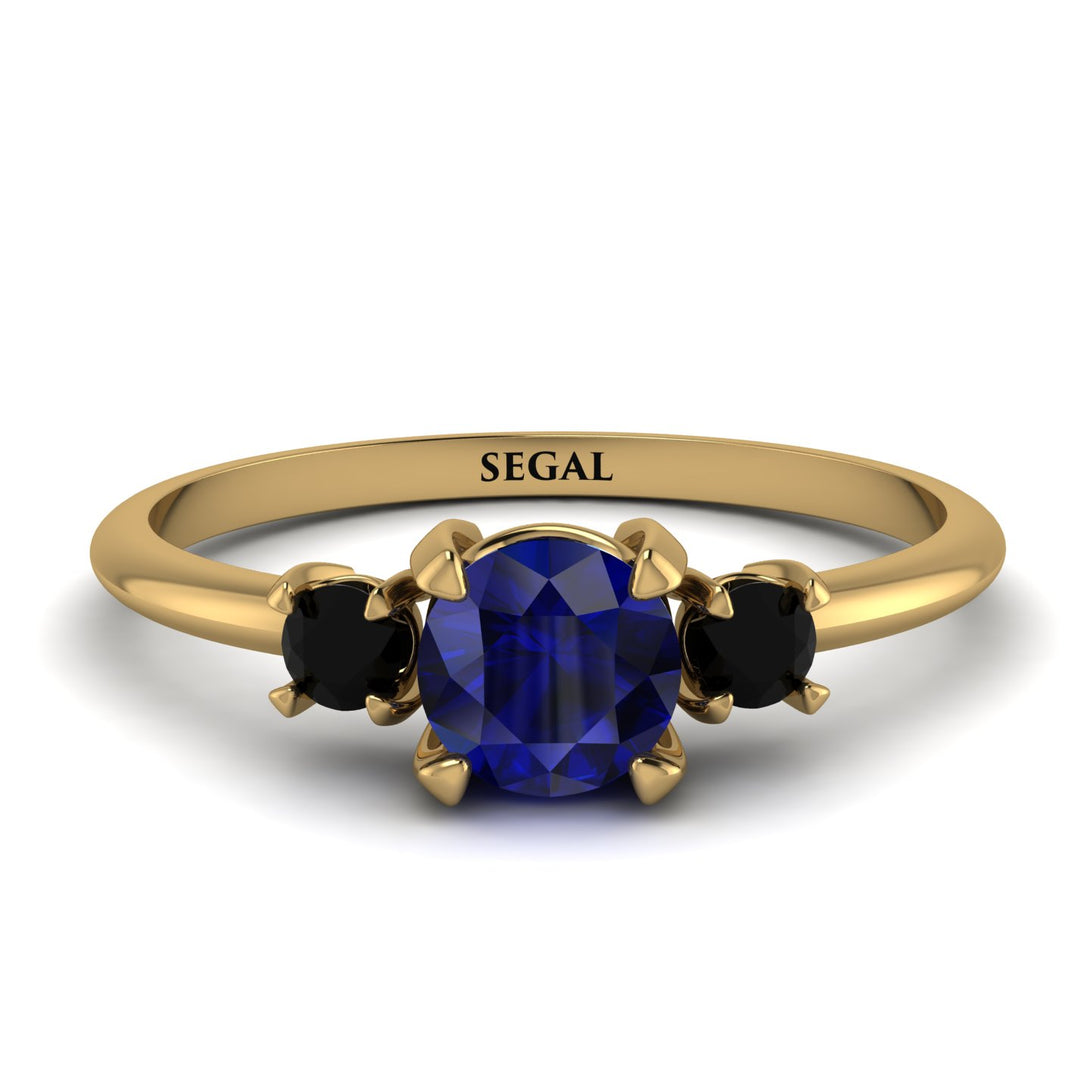 Classic Three Stone Sapphire Engagement Ring - Valentina No. 43