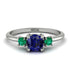Classic Three Stone Sapphire Engagement Ring - Valentina No. 30 image 1