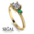 Classic Three Stone Diamond Engagement Ring - Valentina No. 16 image 2