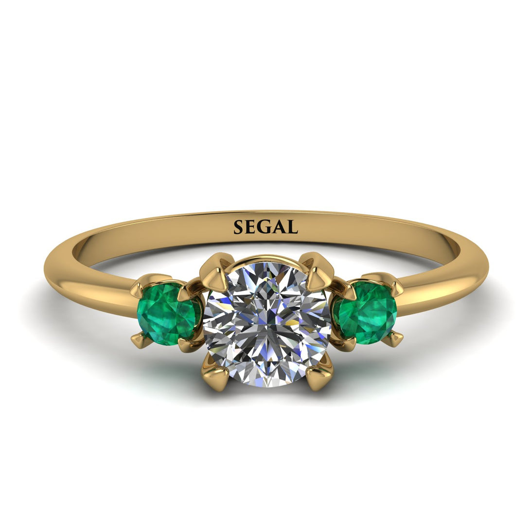 Classic Three Stone Diamond Engagement Ring - Valentina No. 16