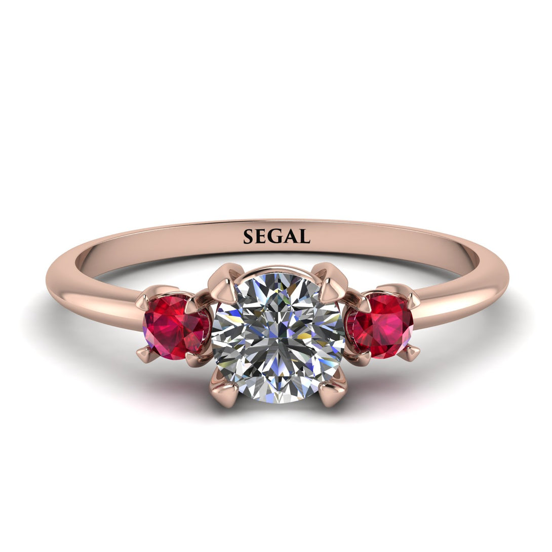 Classic Three Stone Diamond Engagement Ring - Valentina No. 47