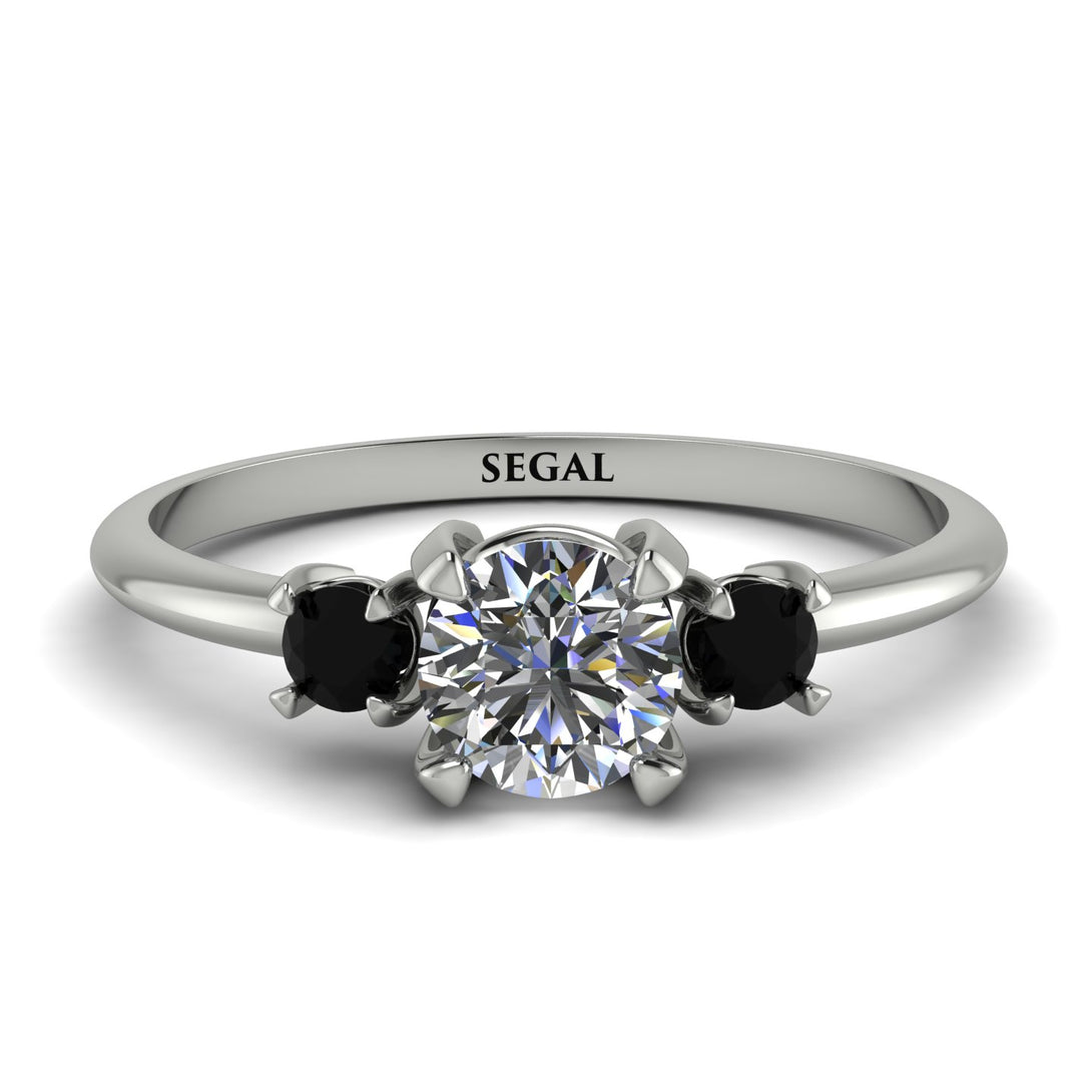 Classic Three Stone Diamond Engagement Ring - Valentina No. 33