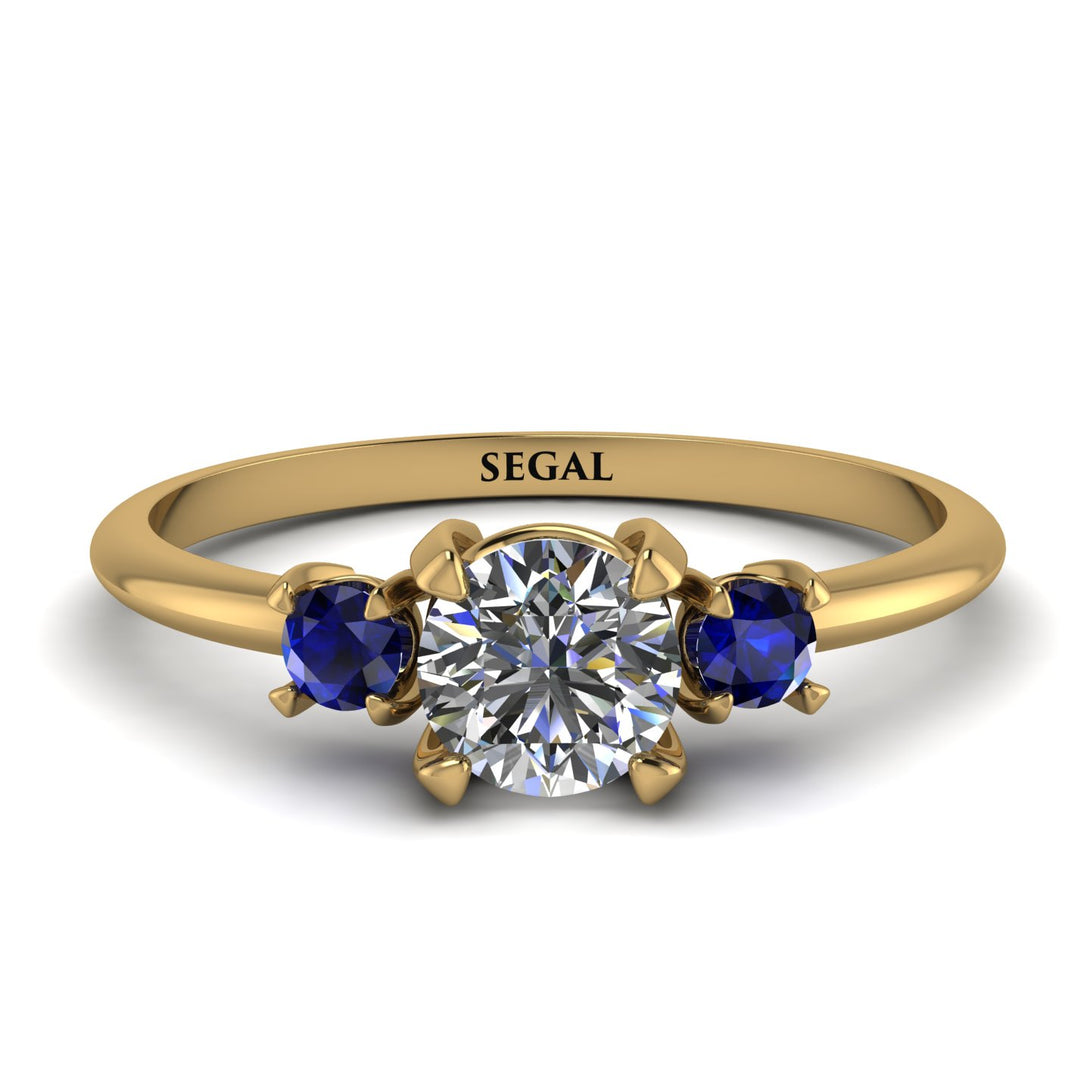 Classic Three Stone Diamond Engagement Ring - Valentina No. 61