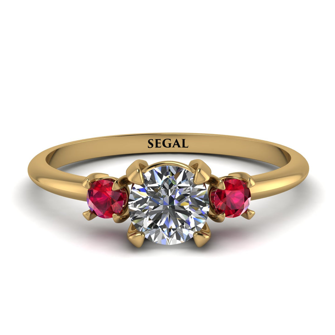 Classic Three Stone Diamond Engagement Ring - Valentina No. 46