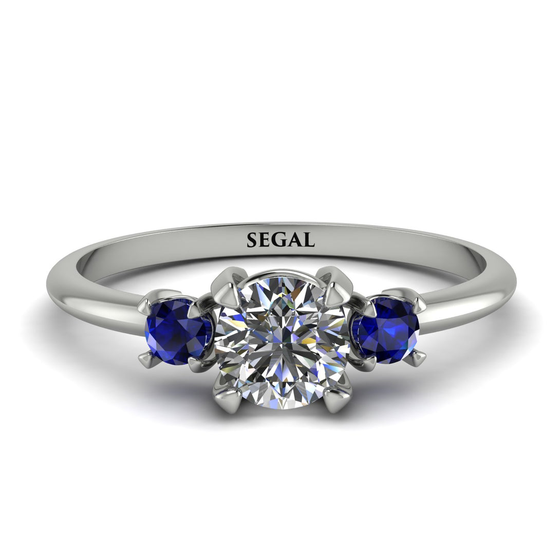 Classic Three Stone Diamond Engagement Ring - Valentina No. 63
