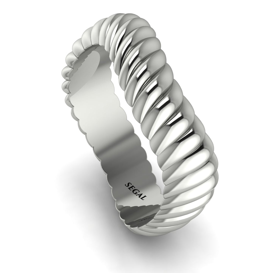 Curved Twist Men's Wedding Band