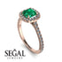 Cushion Emerald Halo Engagement Ring - Jade No. 5 image 2