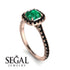 Cushion Emerald Halo Engagement Ring - Jade No. 35 image 2
