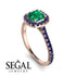 Cushion Emerald Halo Engagement Ring - Jade No. 65 image 2