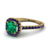 Cushion Emerald Halo Engagement Ring - Jade No. 64 image 1
