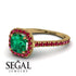 Cushion Emerald Halo Engagement Ring - Jade No. 49 image 10