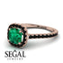 Cushion Emerald Halo Engagement Ring - Jade No. 35 image 10