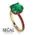 Cushion Hidden Diamond Emerald Ring - Nova No. 49 image 3