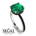 Cushion Hidden Diamond Emerald Ring - Nova No. 36 image 3