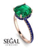 Cushion Hidden Diamond Emerald Ring - Nova No. 65 image 3