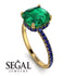 Cushion Hidden Diamond Emerald Ring - Nova No. 64 image 3