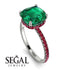 Cushion Hidden Diamond Emerald Ring - Nova No. 51 image 3