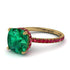 Cushion Hidden Diamond Emerald Ring - Nova No. 49 image 1