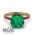 Cushion Hidden Diamond Emerald Ring - Nova No. 49 image 2