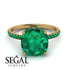 Cushion Hidden Diamond Emerald Ring - Nova No. 19 image 2